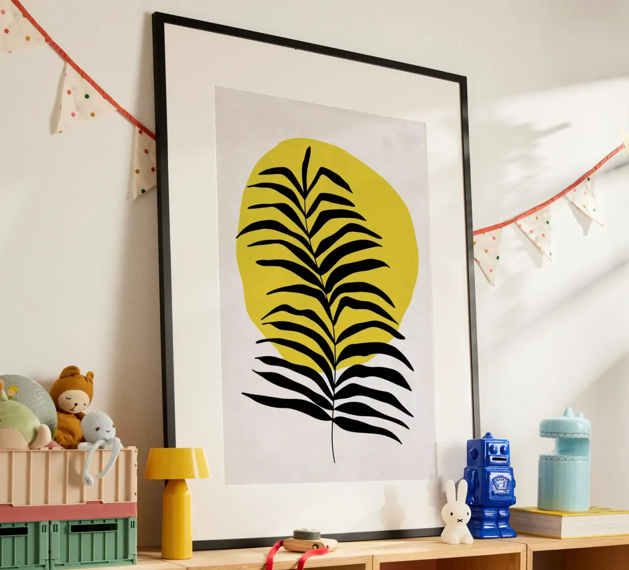 Leaves in the Sun poster con telaio in alluminio da Pure