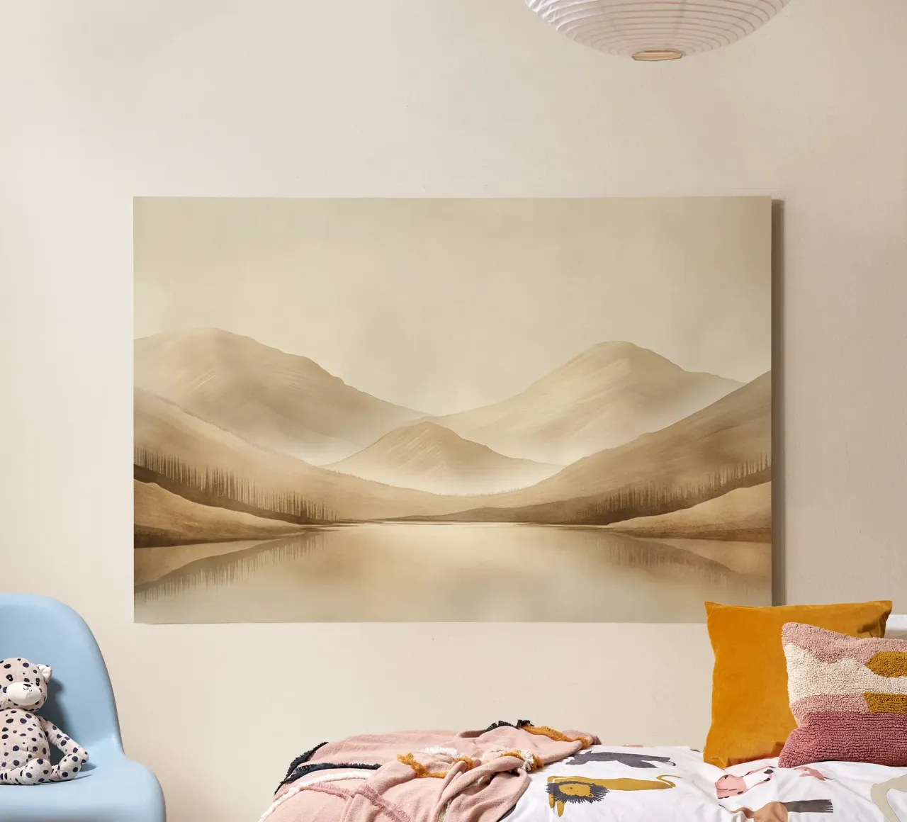 Muurkunst van Imagine canvas met Baklijst van Imagine