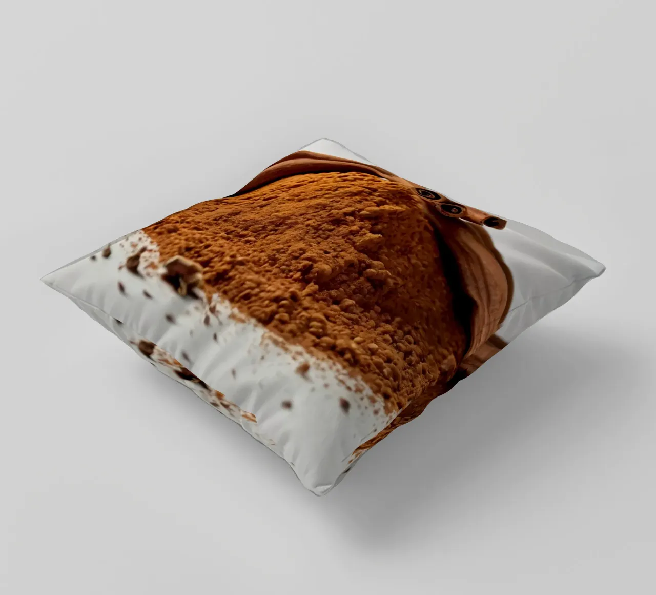 Zimtstangen und gemahlener Zimt elegant aufgeschichtet Kissen von DesignDoodle