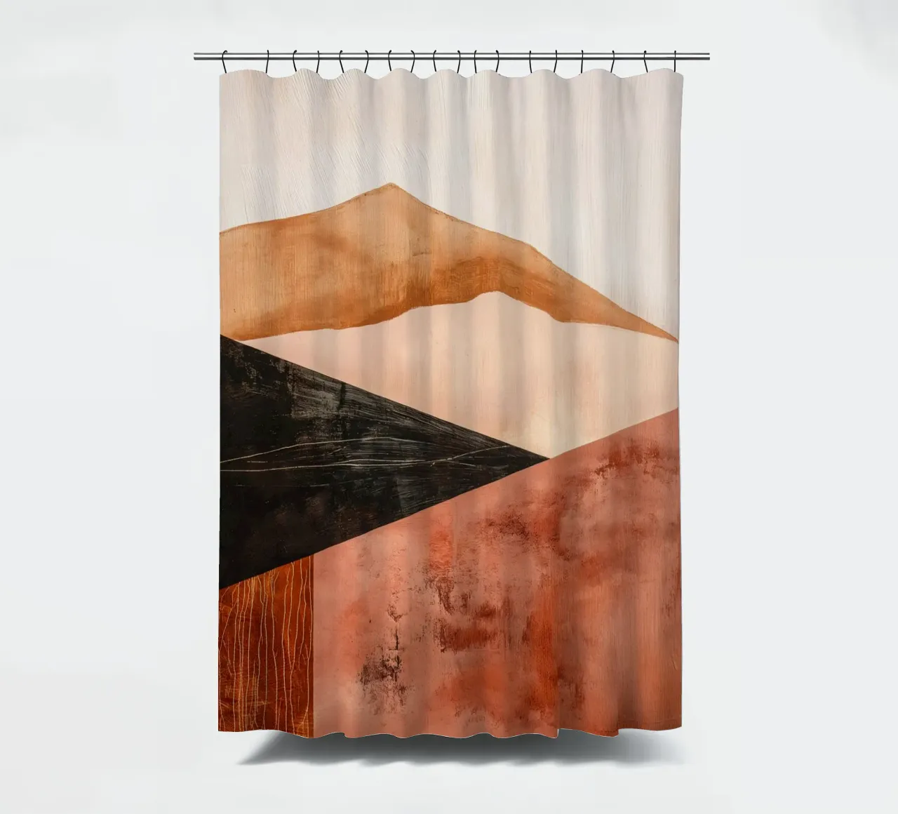 Abstract hills shower curtain by Imagine