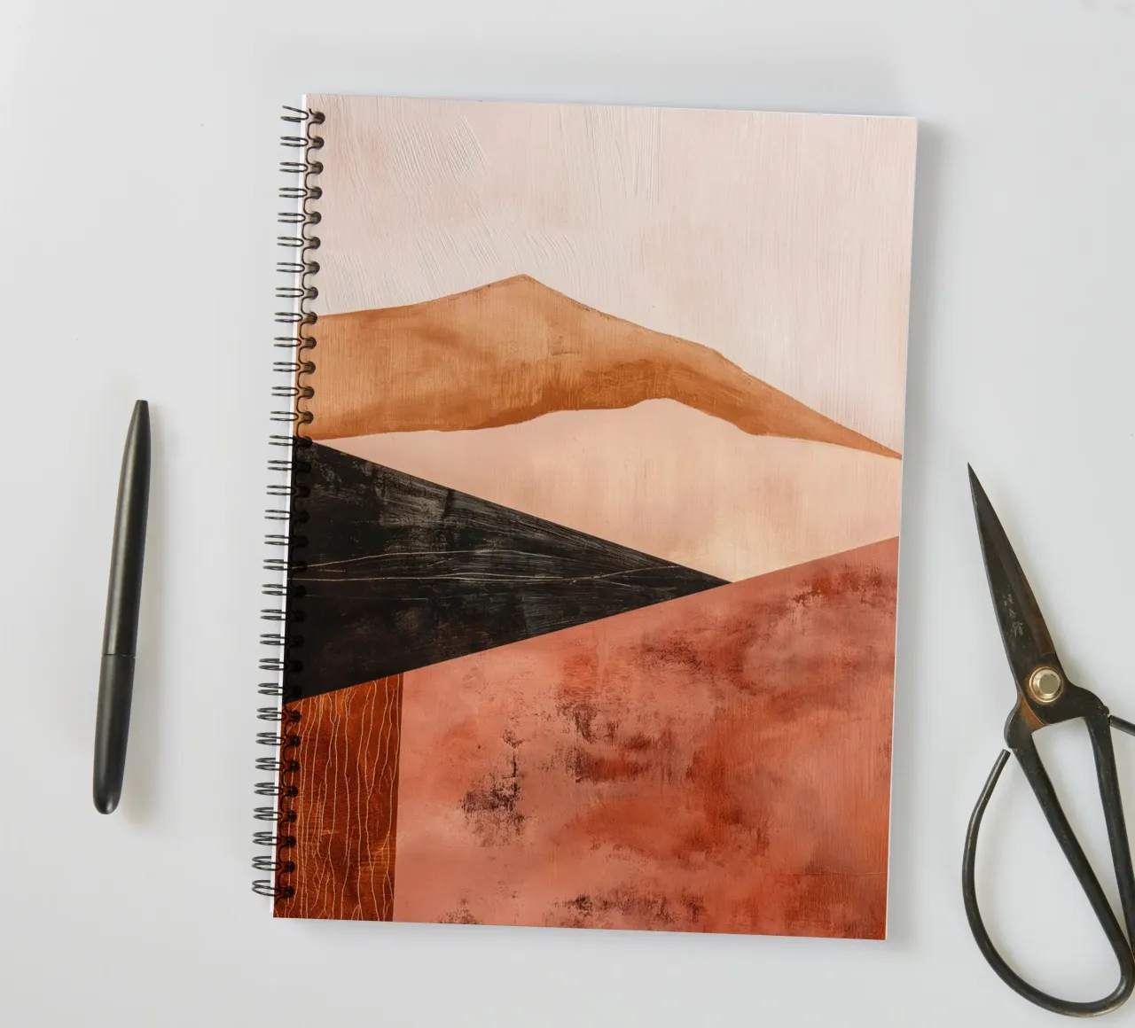 Abstract hills spiral notebook by Imagine