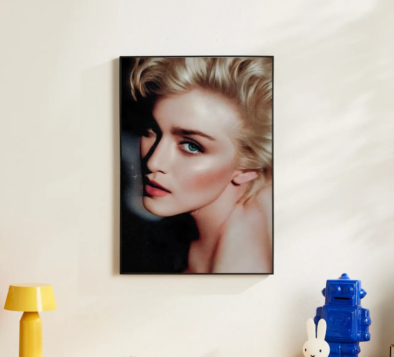 Madonna aluminium-dibond van Low poly art