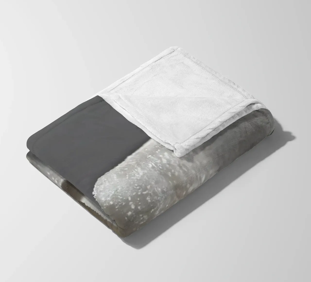 Two sugar cubes on a reflective surface with soft lighting fleece blanket by DesignDoodle