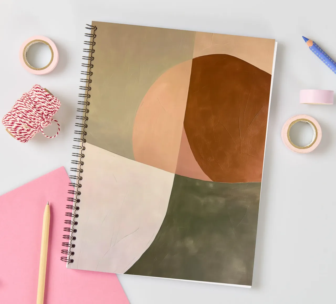 Abstract surfaces spiral notebook by Imagine