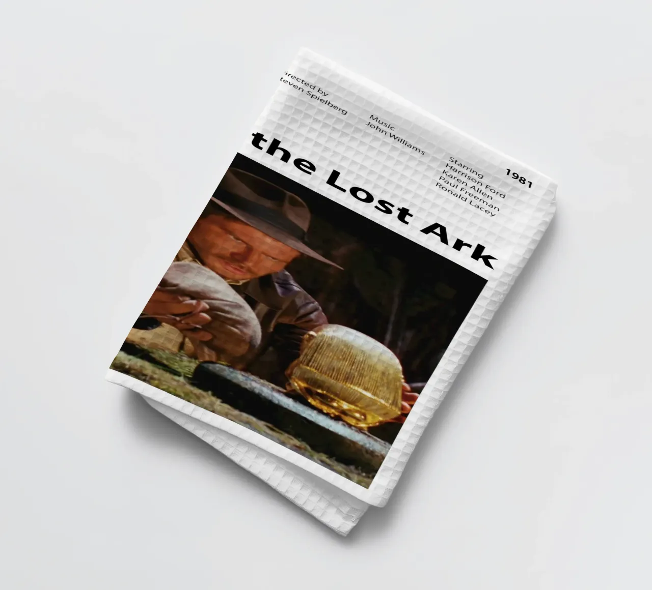 Raiders of the Lost Ark tea towel by 🎞 The Movie Wall