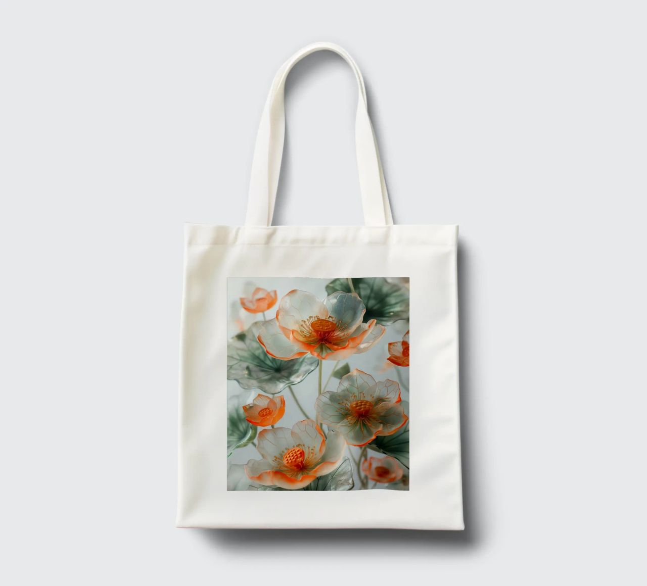 Fiori trasparenti borsa in juta da Imagine