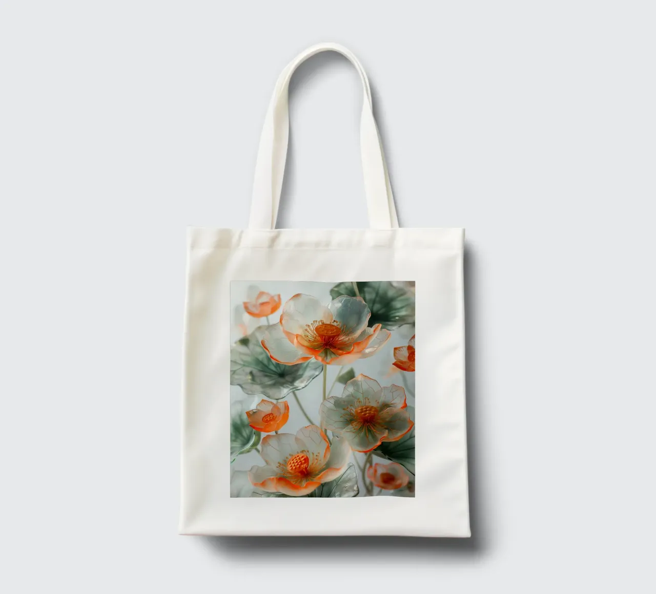Flores transparentes tote bag de Imagine