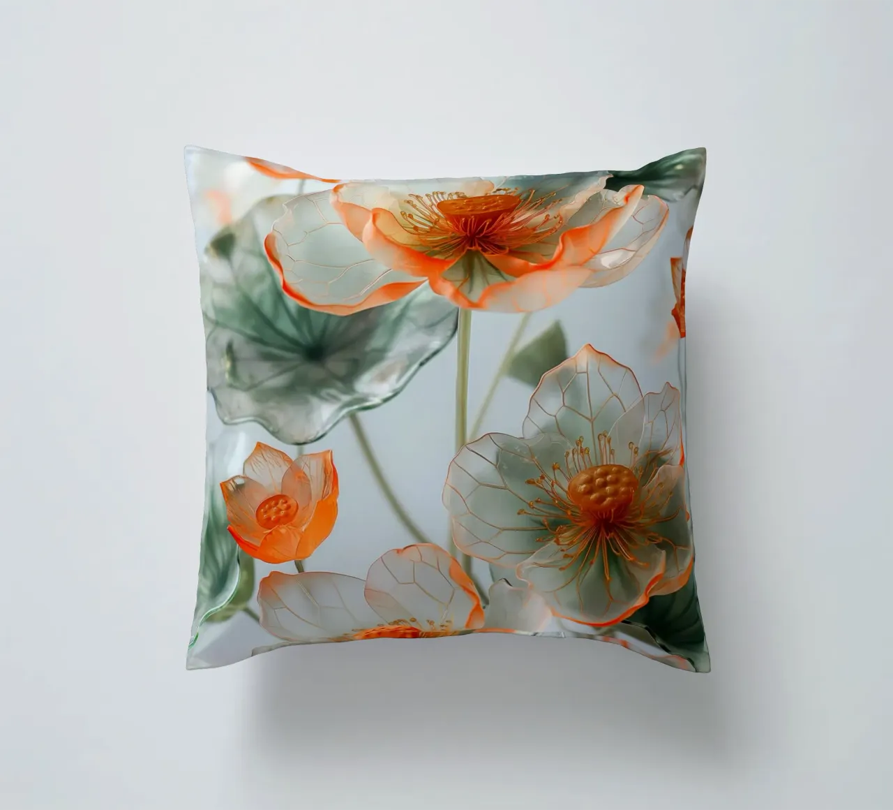 Transparente Blumen Kissen von Imagine