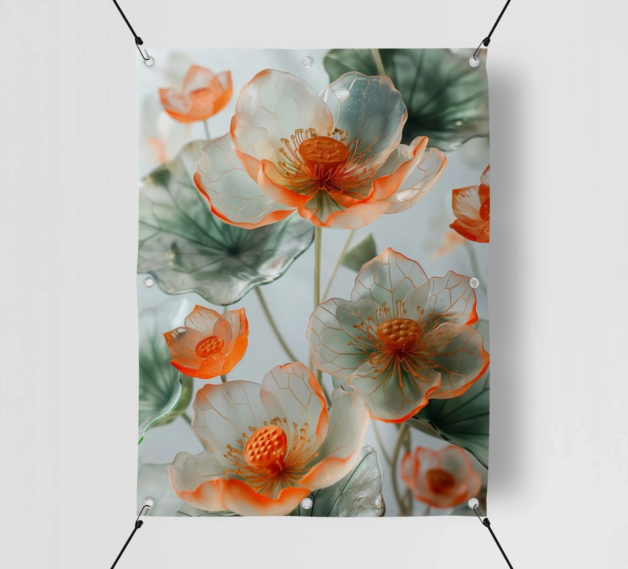 Fiori trasparenti telo in pvc da Imagine