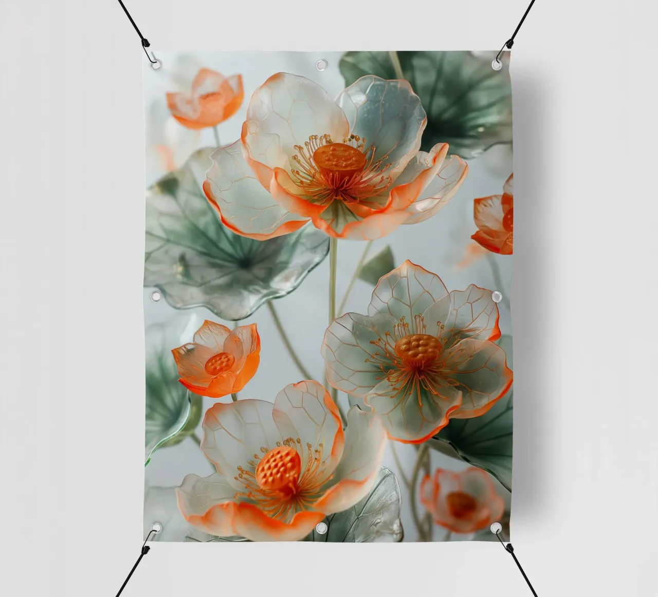 Transparent flowers pvc cover by Imagine