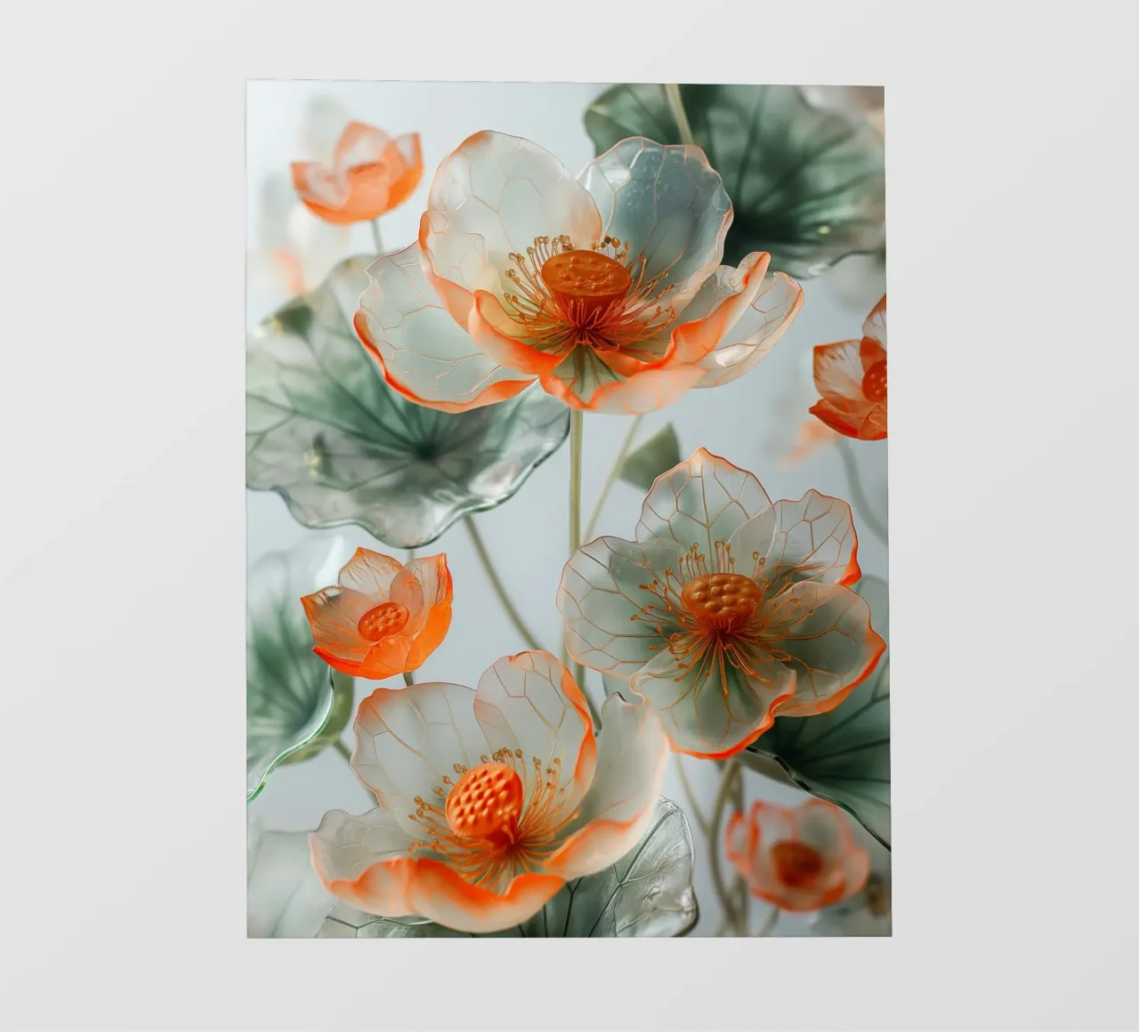 Transparent flowers pvc cover by Imagine