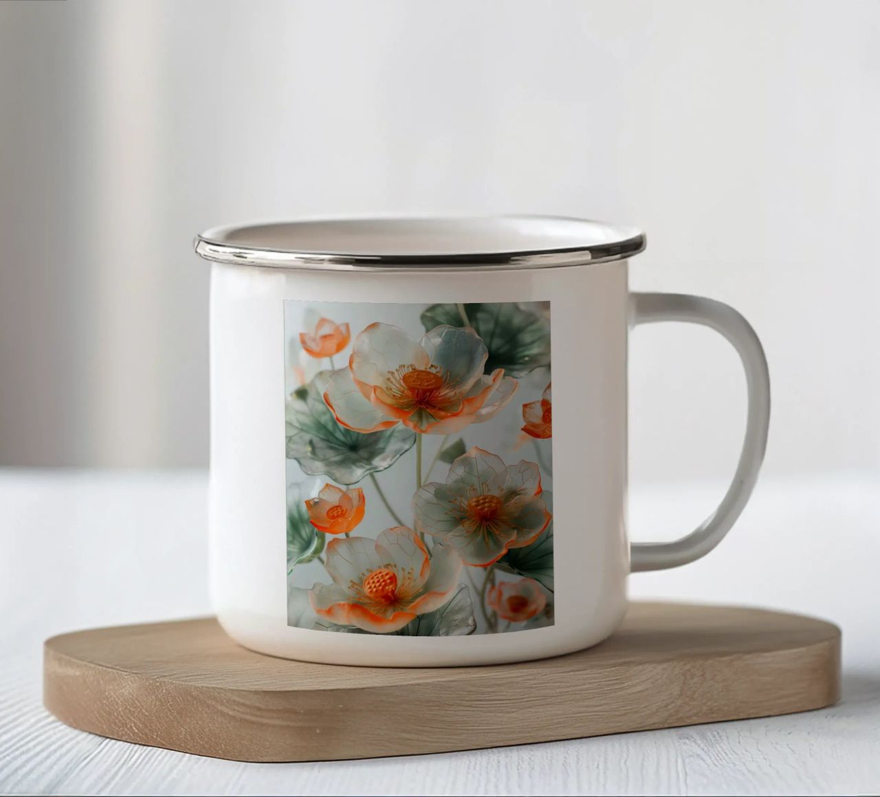 Fiori trasparenti tazza in smalto da Imagine
