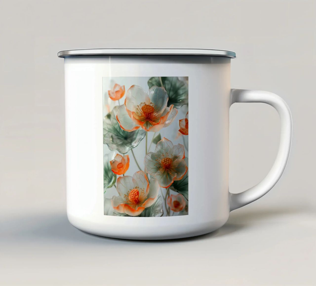 Fiori trasparenti tazza in smalto da Imagine