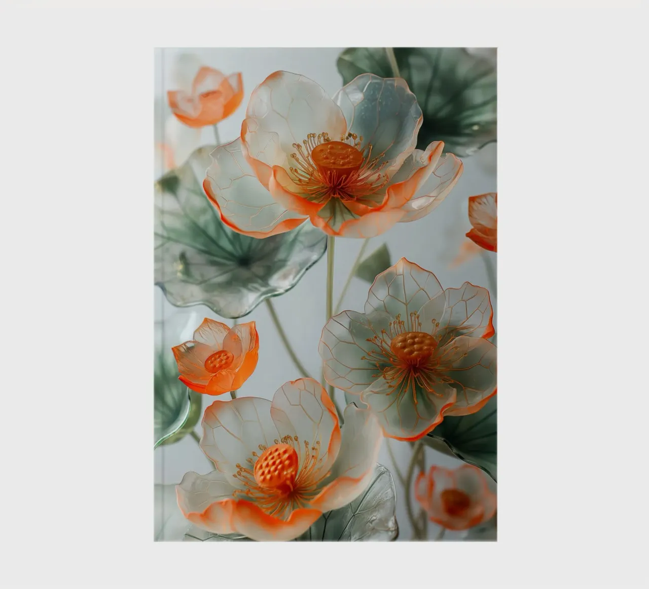 Fiori trasparenti diario da Imagine