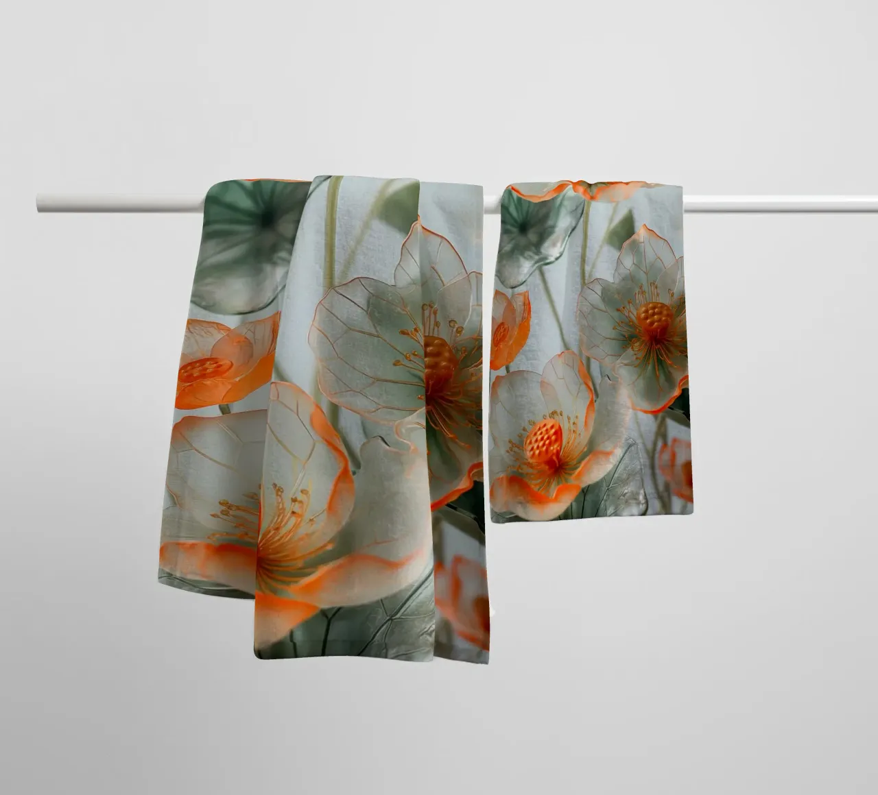 Fiori trasparenti asciugamano da bagno da Imagine