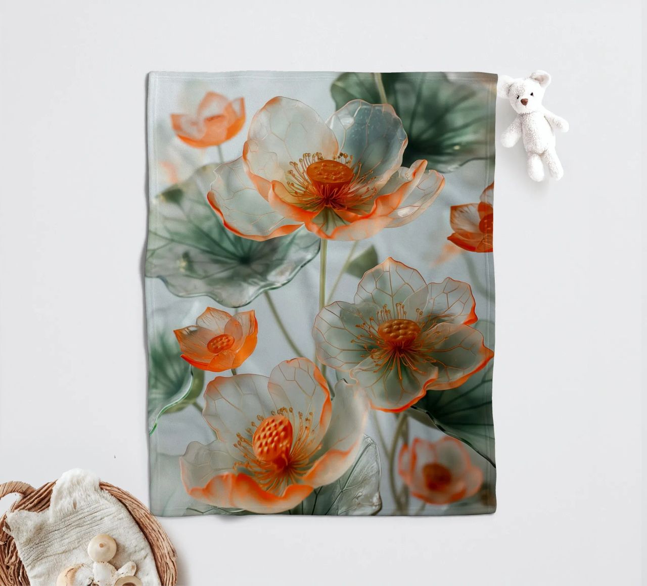 Fiori trasparenti coperta in pile da Imagine