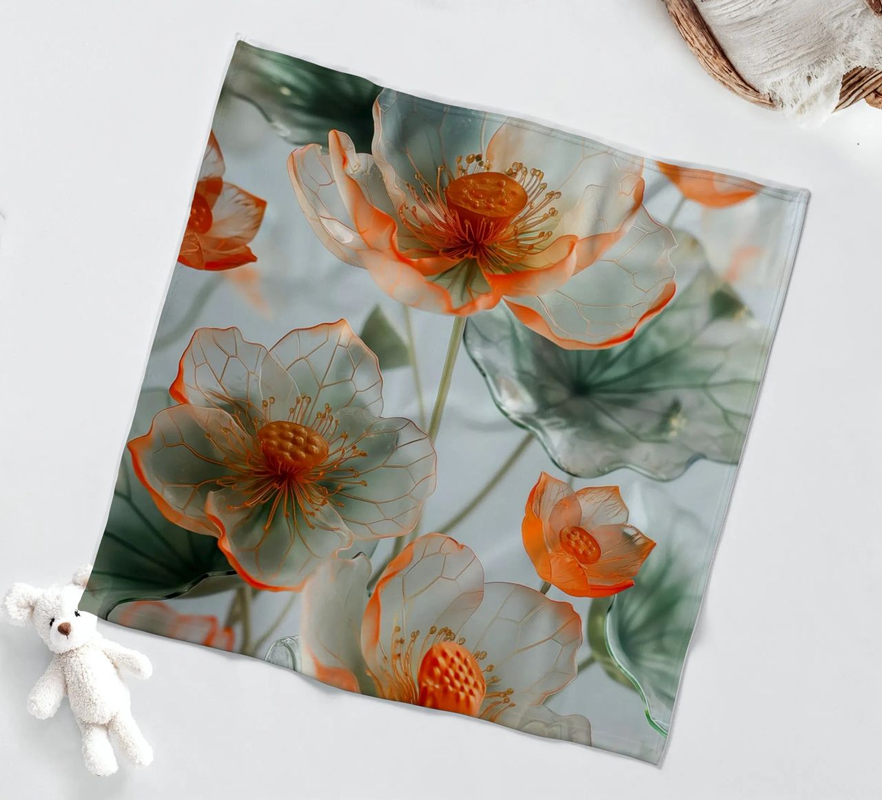 Fiori trasparenti coperta in pile da Imagine