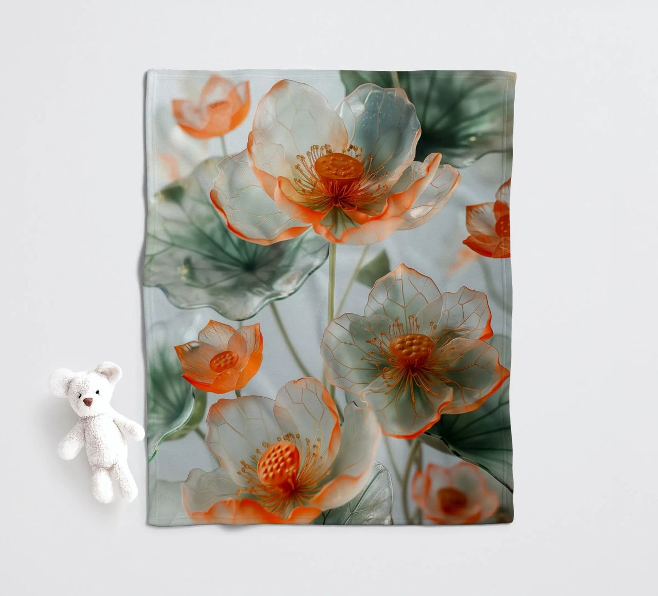 Fiori trasparenti coperta in pile da Imagine