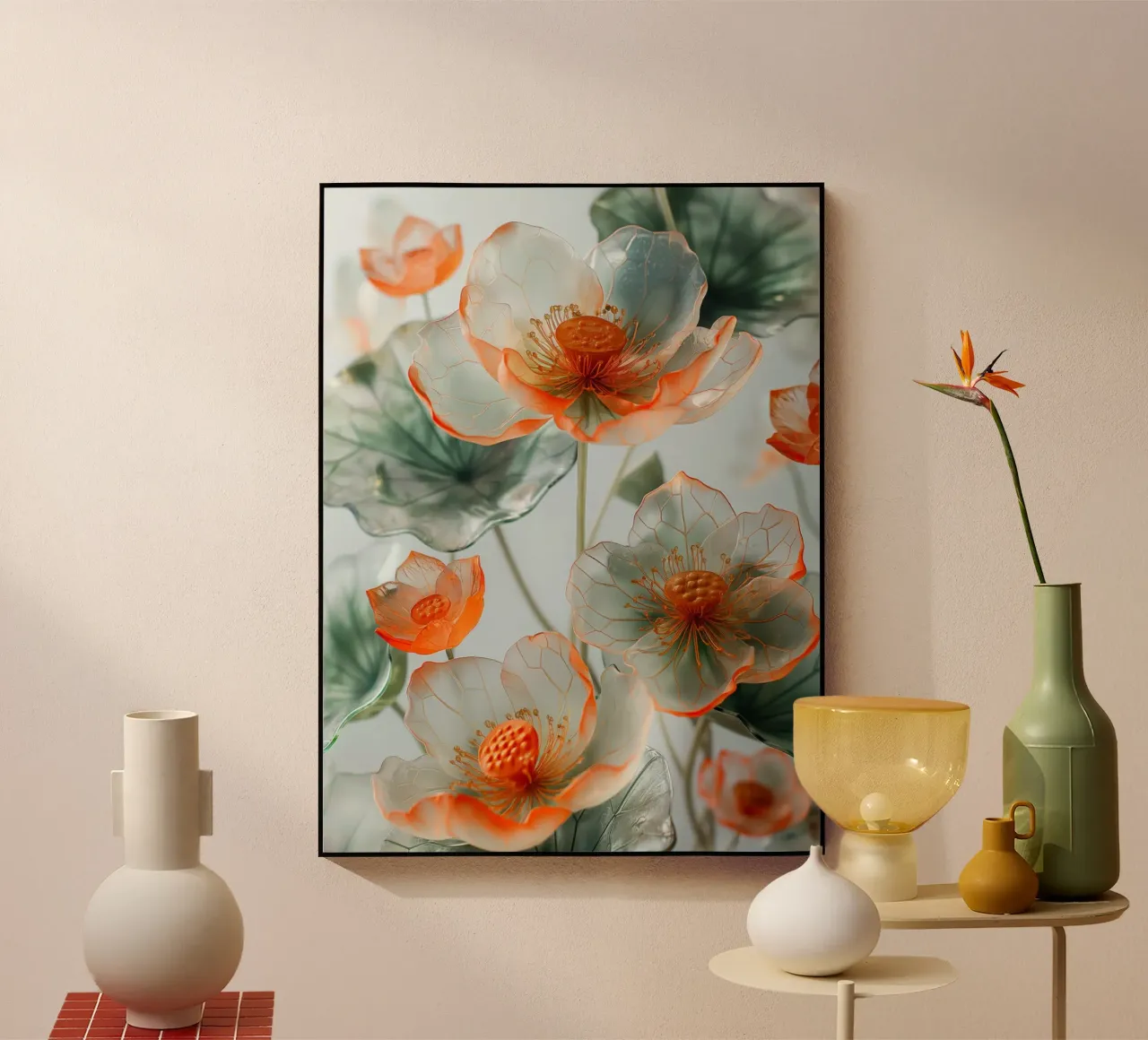 Doorzichtige bloemen acryl van Imagine