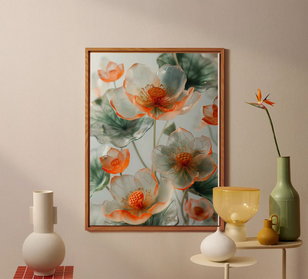 Fiori trasparenti alluminio dibond da Imagine