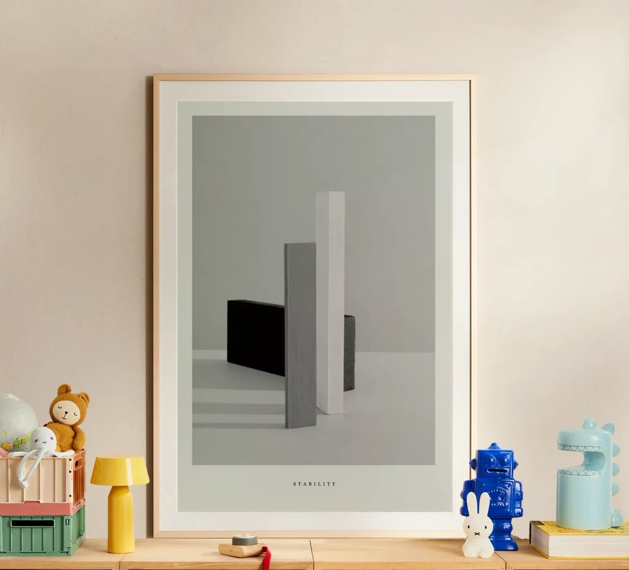 Stability poster con telaio in legno da Graphite