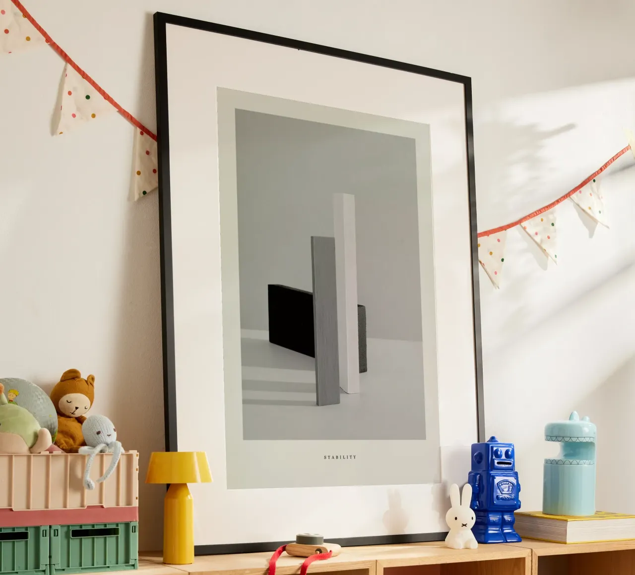 Stability poster con telaio in legno da Graphite