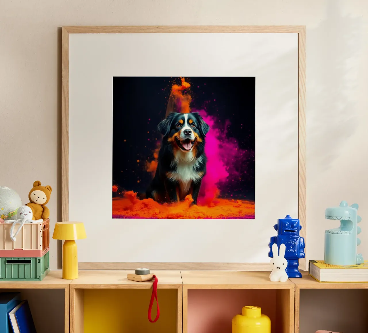 The colorful Bernese Mountain Dog #134 hahnemühle by Yumis.Beargang.and.Me
