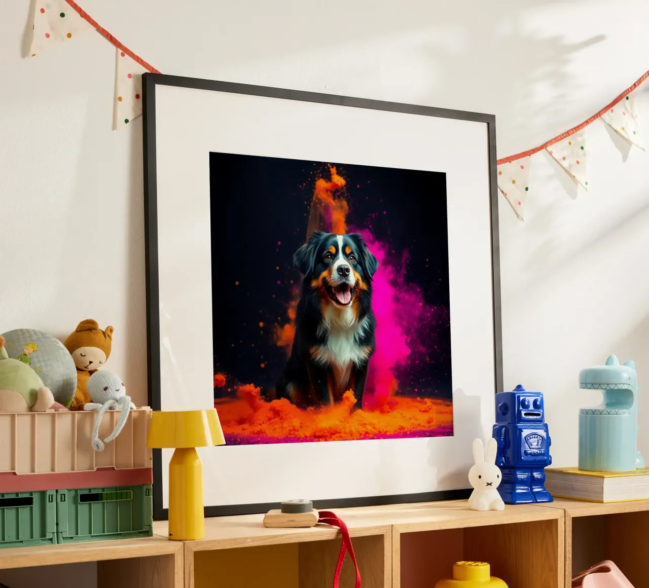 The colorful Bernese Mountain Dog #134 hahnemühle by Yumis.Beargang.and.Me