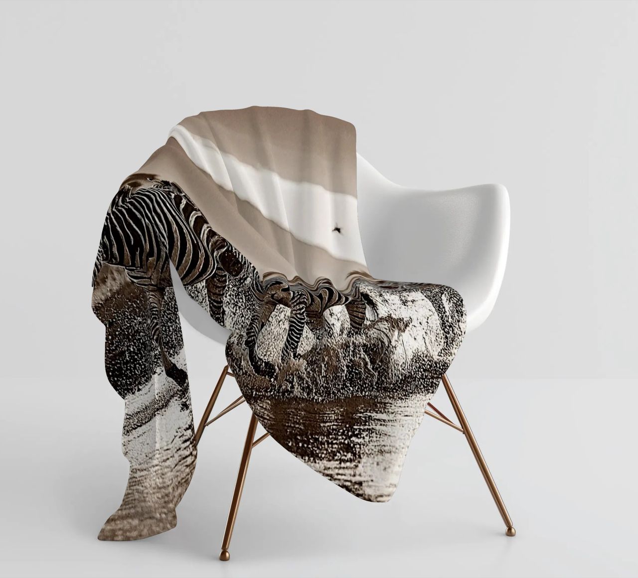 TROUPEAU DE ZEBRES. Sépia relief coperta in pile da Thierry vobmann photography
