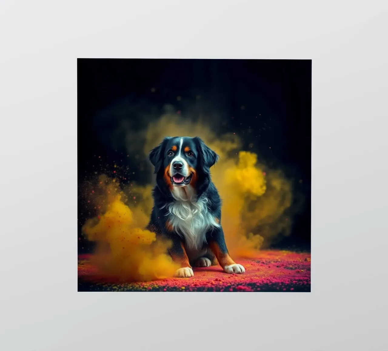De kleurrijke Berner Sennenhond #135 sticker van Yumis.Beargang.and.Me