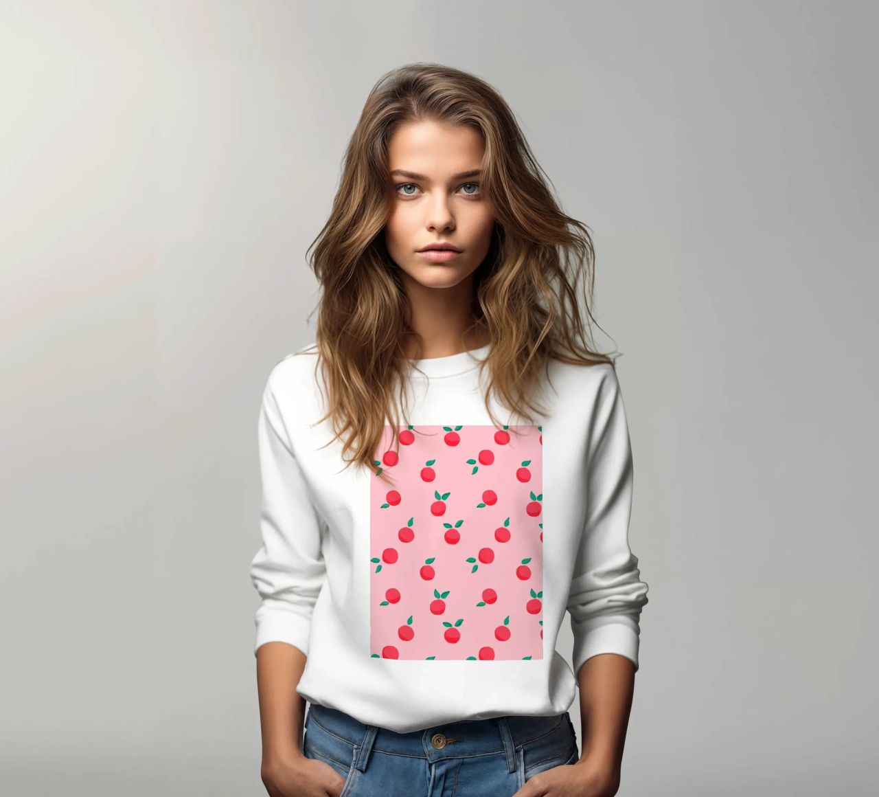 Fresh Summer Peach Fruit Pattern felpa da showmemars
