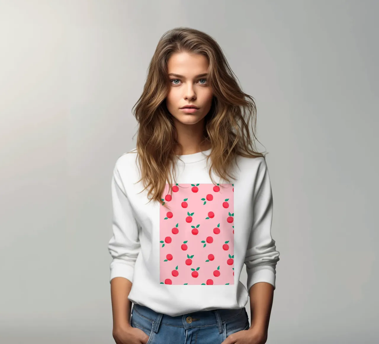 Fresh Summer Peach Fruit Pattern felpa da showmemars