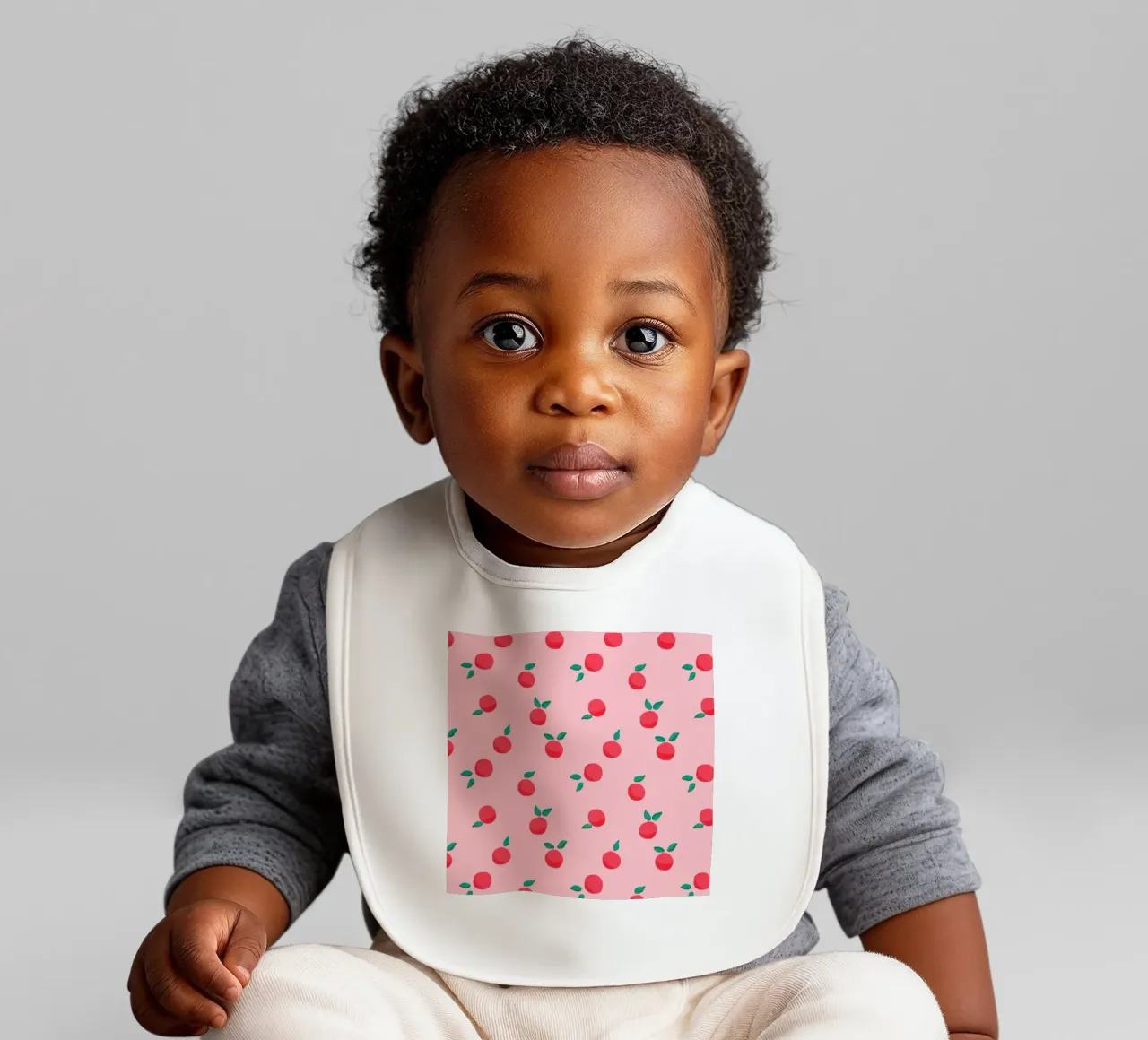 Fresh Summer Peach Fruit Pattern bavaglino da showmemars
