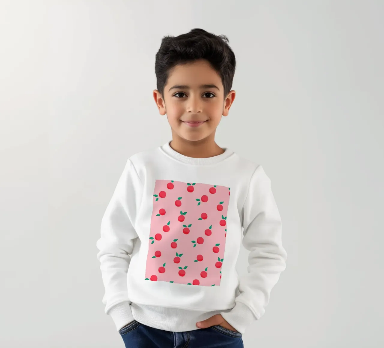 Fresh Summer Peach Fruit Pattern felpa bambino da showmemars
