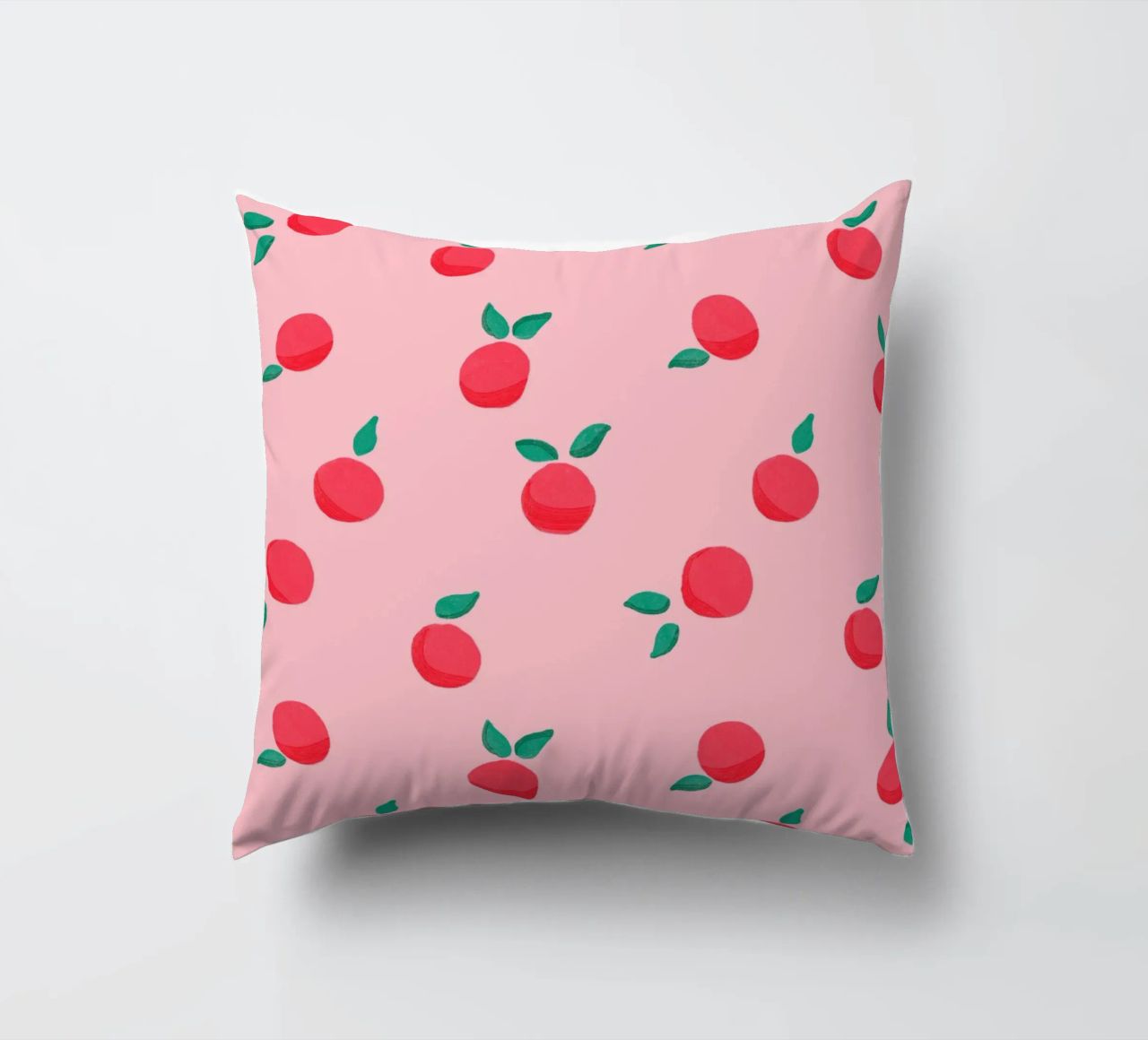 Fresh Summer Peach Fruit Pattern cuscino da showmemars