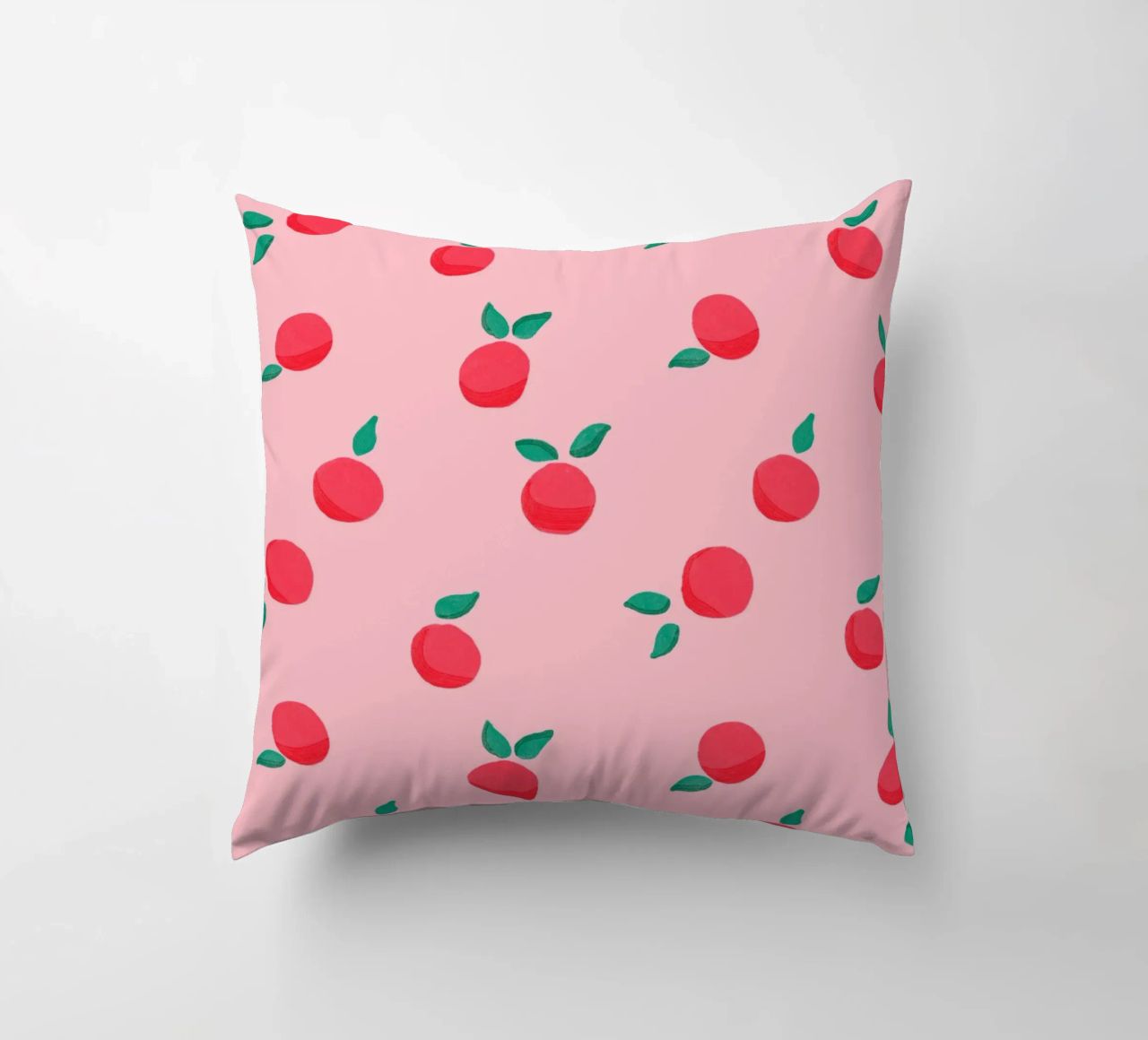 Fresh Summer Peach Fruit Pattern cuscino da showmemars
