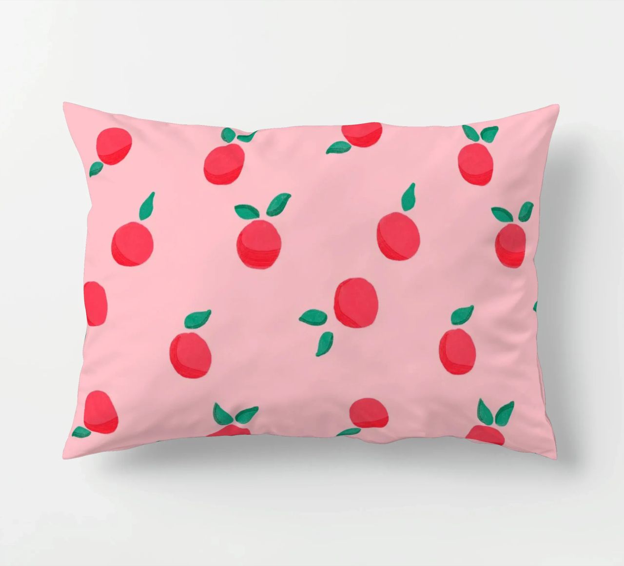 Fresh Summer Peach Fruit Pattern cuscino da showmemars