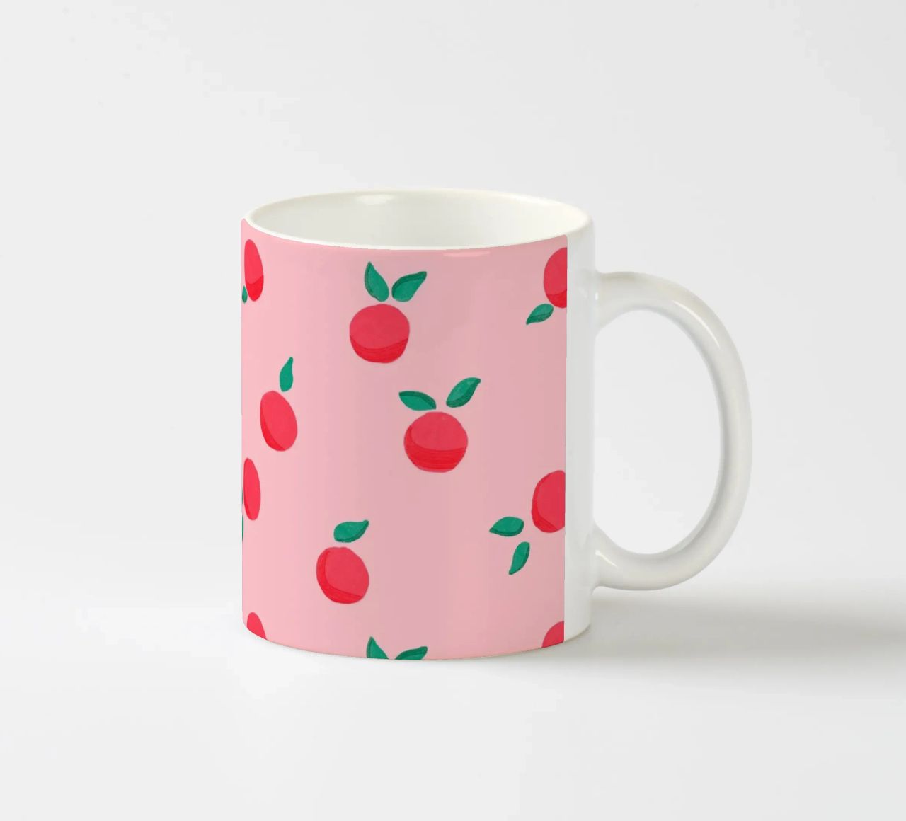 Fresh Summer Peach Fruit Pattern tazza in ceramica da showmemars