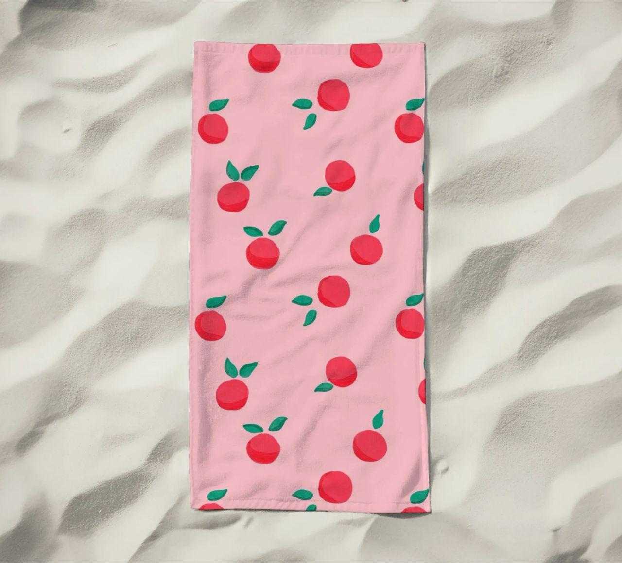 Fresh Summer Peach Fruit Pattern telo mare da showmemars