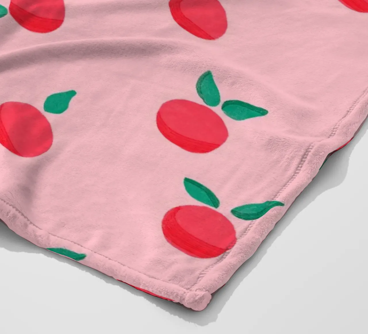 Fresh Summer Peach Fruit Pattern coperta in pile da showmemars