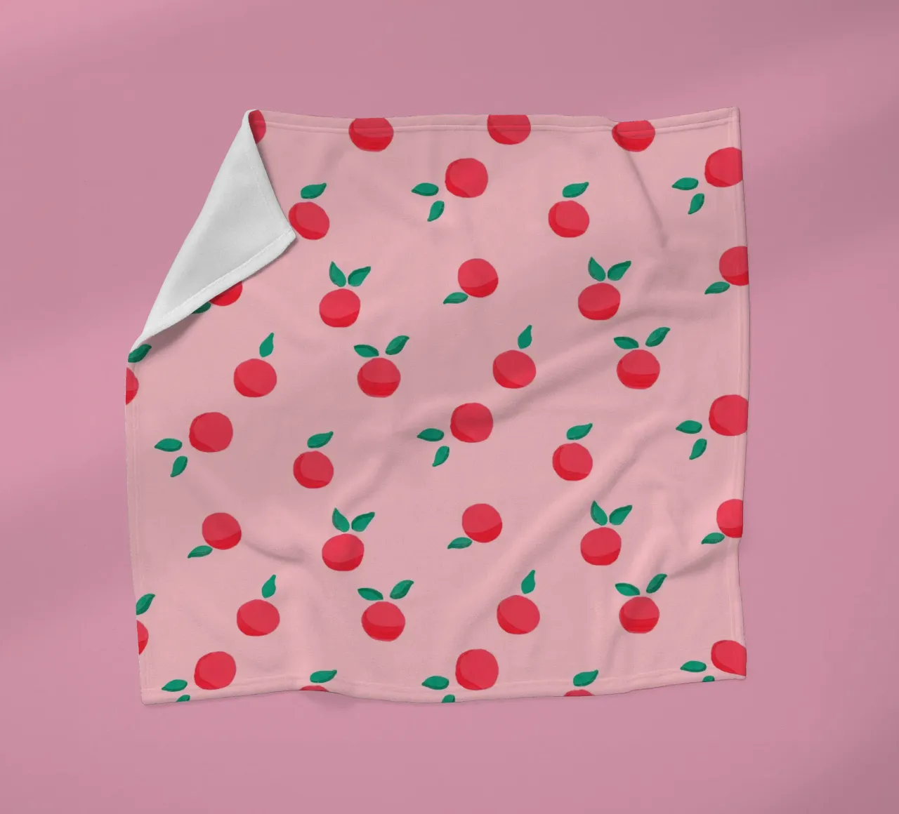 Fresh Summer Peach Fruit Pattern coperta in pile da showmemars