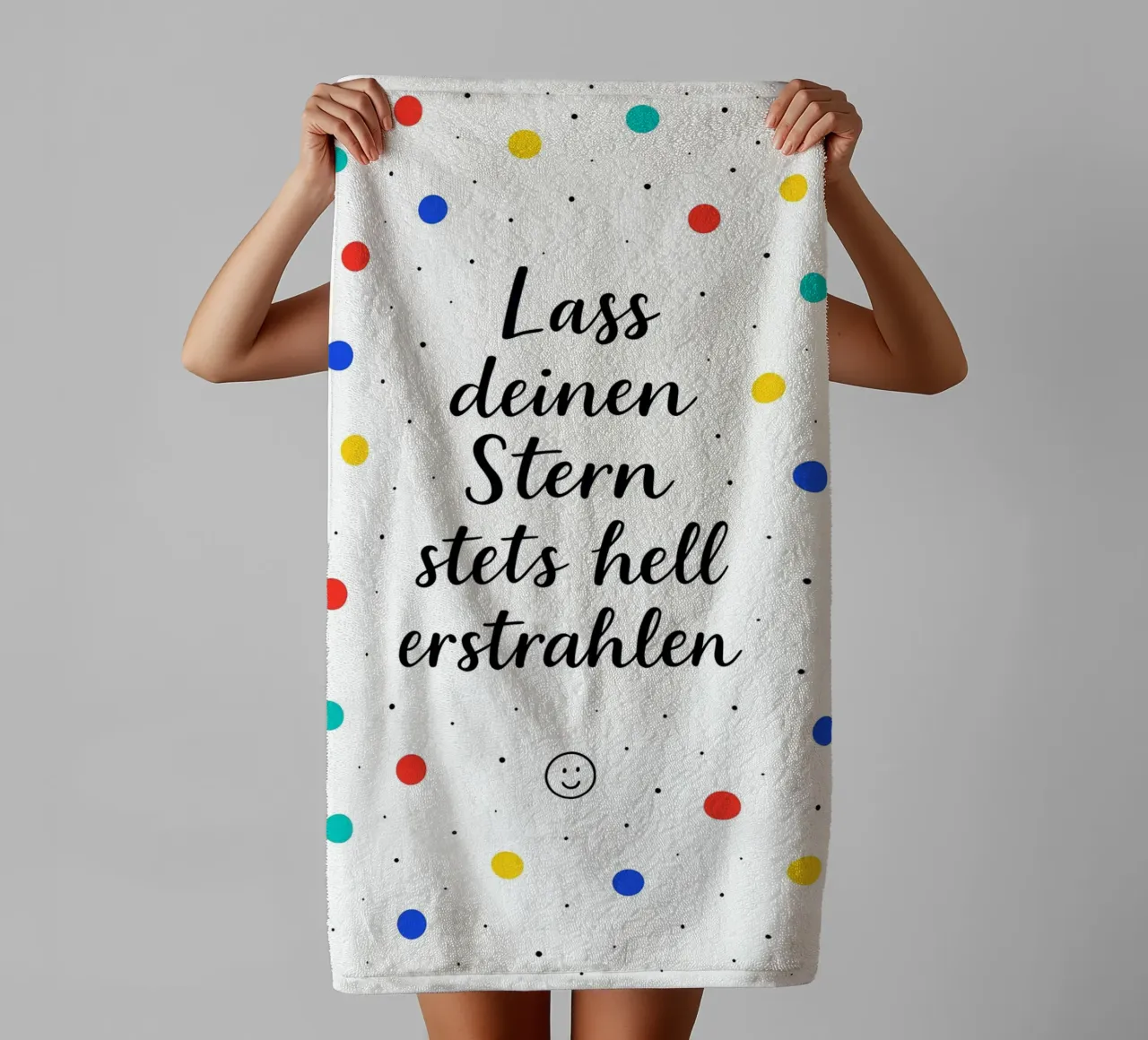 Lass Dein Stern Stets Hell Erstrahlen asciugamano da bagno da treechild
