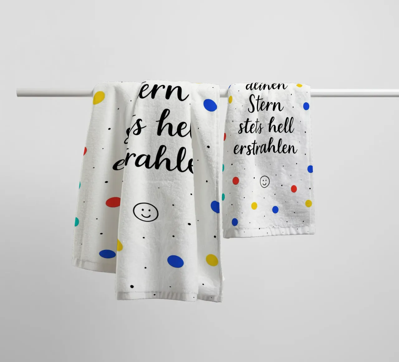 Lass Dein Stern Stets Hell Erstrahlen asciugamano da bagno da treechild