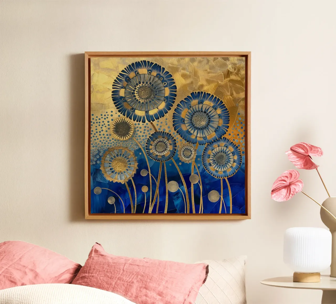 Muurkunst van Imagine canvas met Baklijst van Imagine