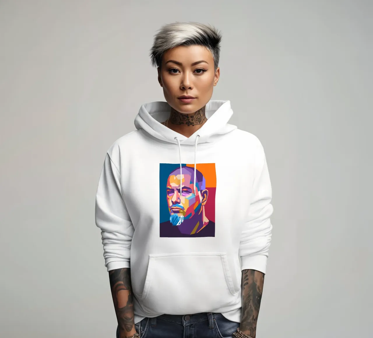 Ritratto pop art di Phil Anselmo felpa con cappuccio da Hantamrata