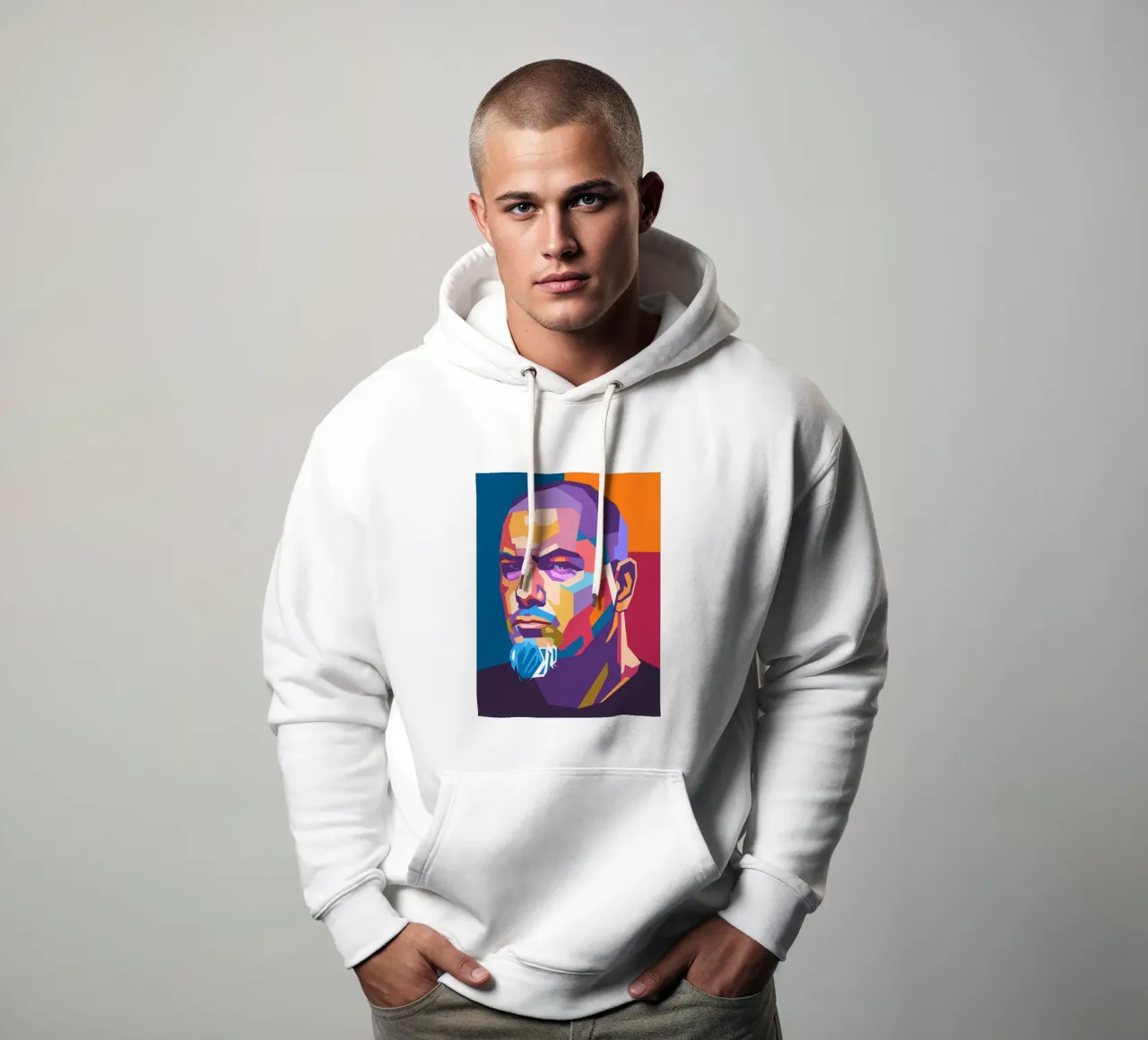 Ritratto pop art di Phil Anselmo felpa con cappuccio da Hantamrata