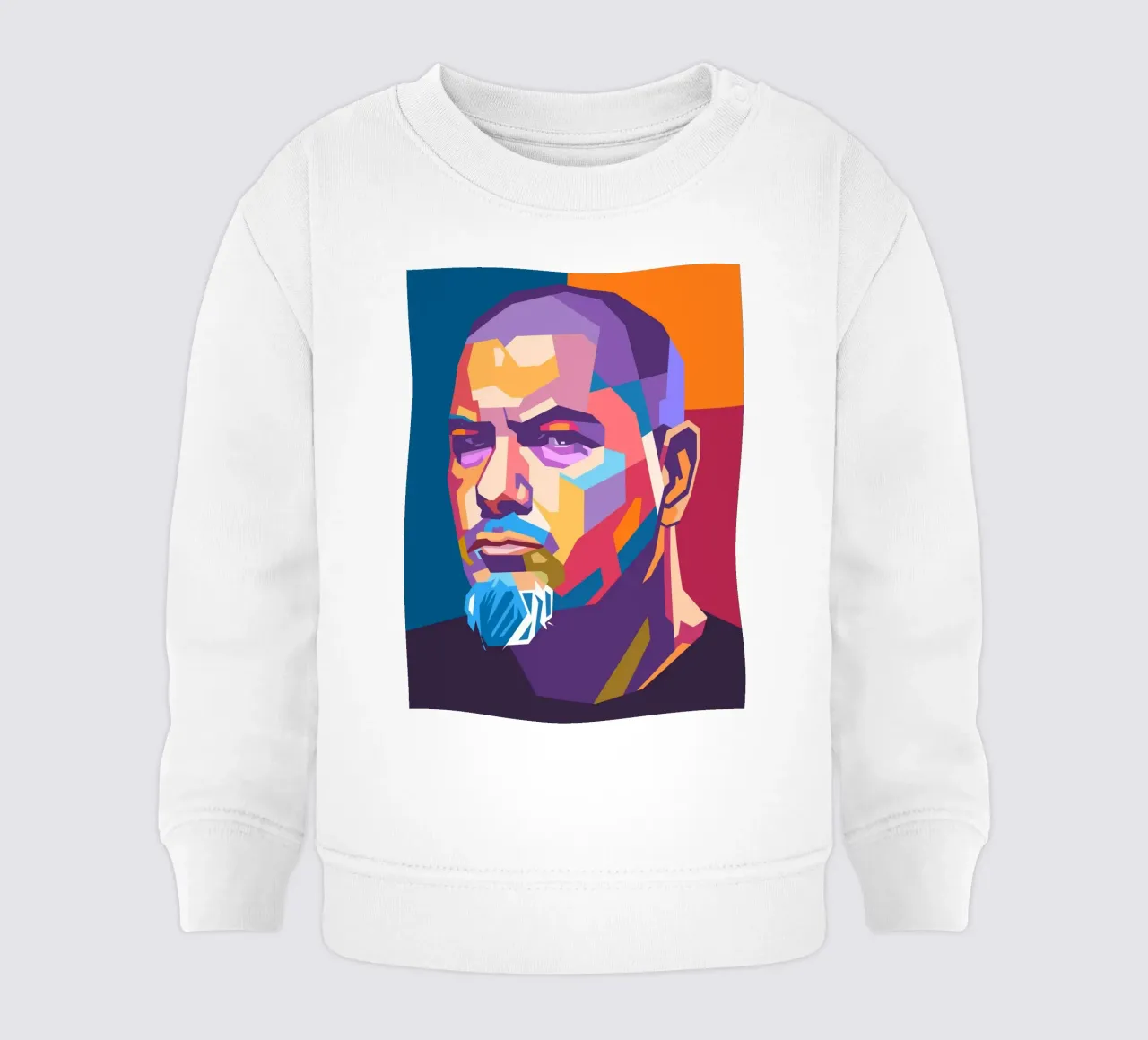Phil Anselmo pop art portrait baby sweatshirt by Hantamrata
