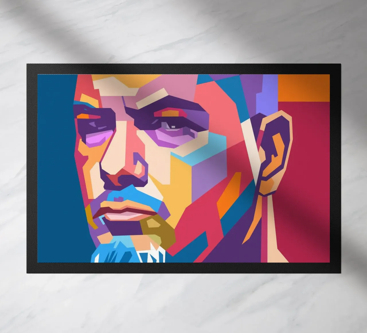 Phil Anselmo pop art portrait doormat by Hantamrata