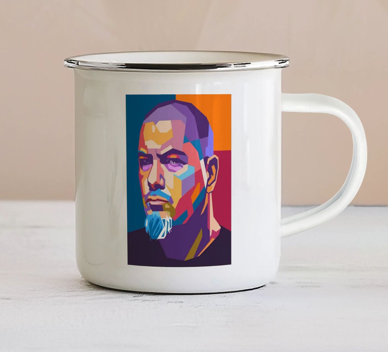 Ritratto pop art di Phil Anselmo tazza in smalto da Hantamrata