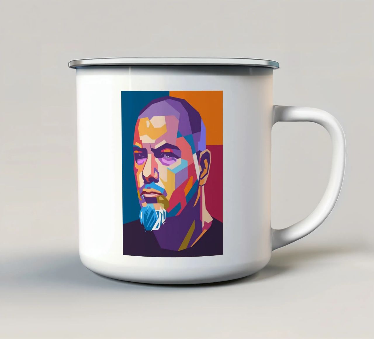 Ritratto pop art di Phil Anselmo tazza in smalto da Hantamrata